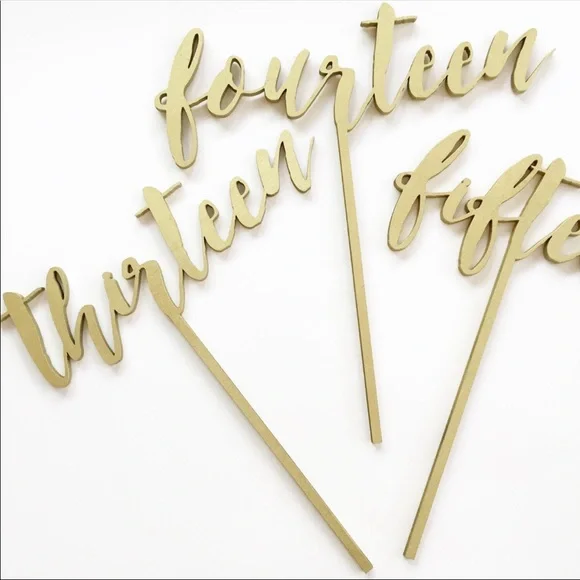 Calligraphy Script Table Numbers 1-12 - Picture 2 of 3